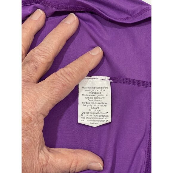 BloqUV Women's Crop Top Shirt XXS Magenta 50 UPF Sun Block Outdoors Cover-Up EUC - Picture 11 of 11
